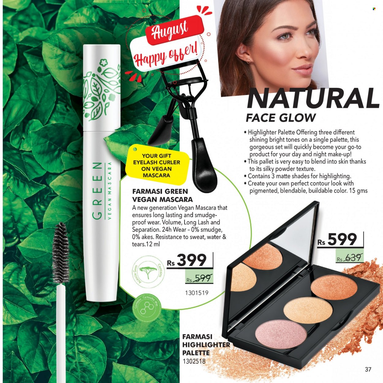 thumbnail - Farmasi Catalogue - 1.08.2022 - 31.08.2022 - Sales products - Palette, makeup, mascara, shades, contour, highlighter powder. Page 37.