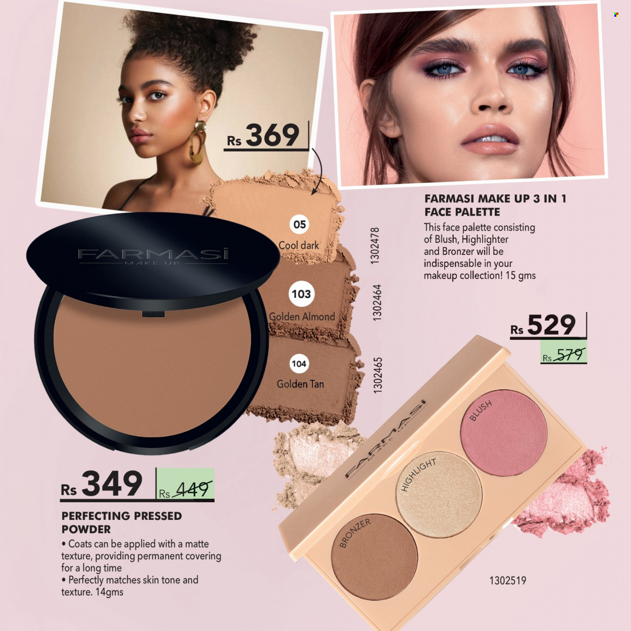thumbnail - Farmasi Catalogue - 1.08.2022 - 31.08.2022 - Sales products - Palette, makeup, face powder, highlighter powder, bronzing powder. Page 41.
