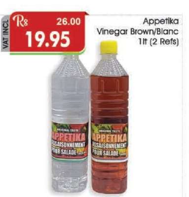 Appetika Vinegar Brown/Blanc 1lt (2 Refs)