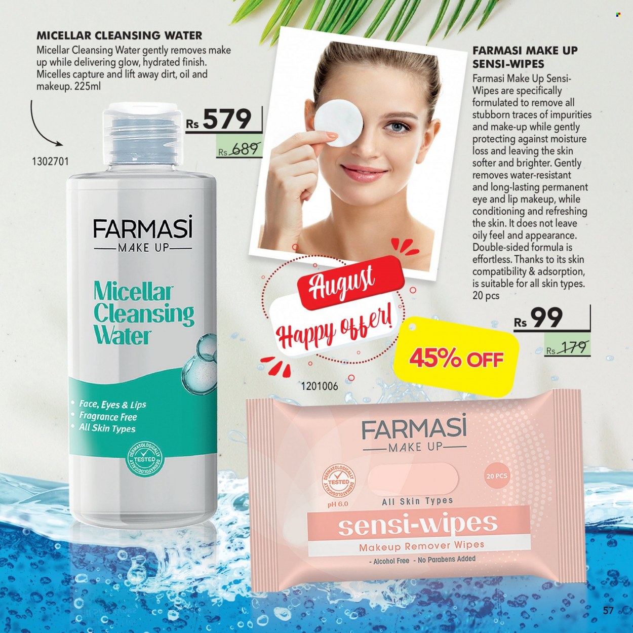 thumbnail - Farmasi Catalogue - 1.08.2022 - 31.08.2022 - Sales products - wipes. Page 57.