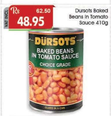 Dursots Baked Beans In Tomato Sauce 410g