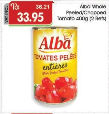 Alba Whole Peeled/Chopped Tomato 400g