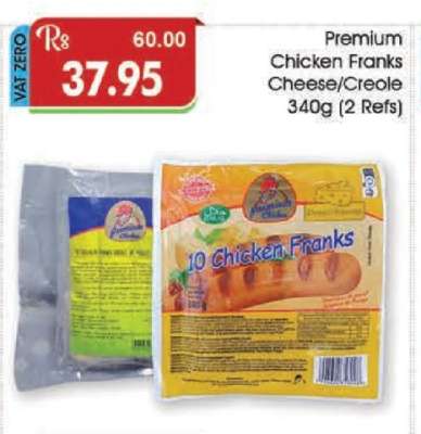 Premium Chicken Franks Cheese/Creole