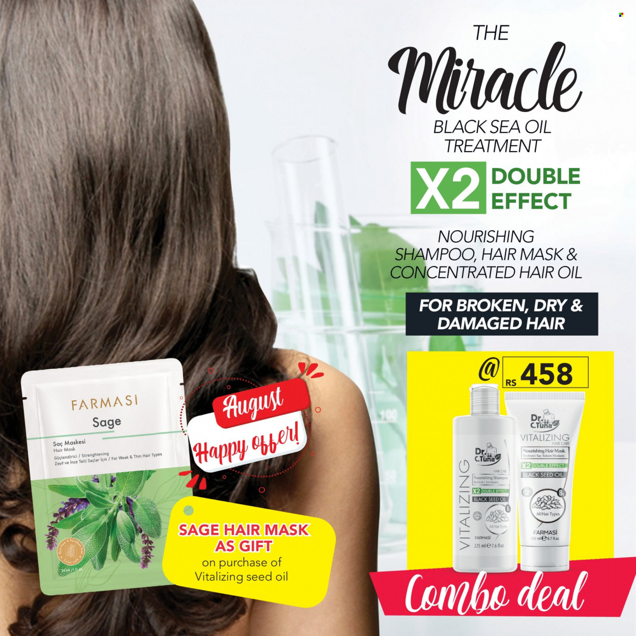 thumbnail - Farmasi Catalogue - 1.08.2022 - 31.08.2022 - Sales products - hair oil, hair mask, shampoo. Page 92.