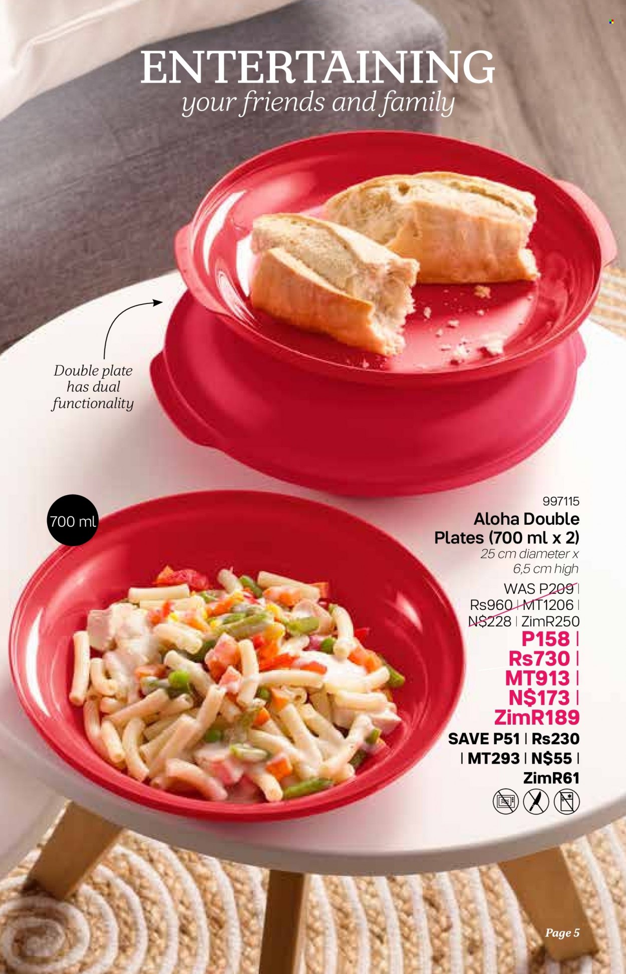 thumbnail - Tupperware Catalogue - 10.08.2022 - 6.09.2022 - Sales products - plate. Page 5.