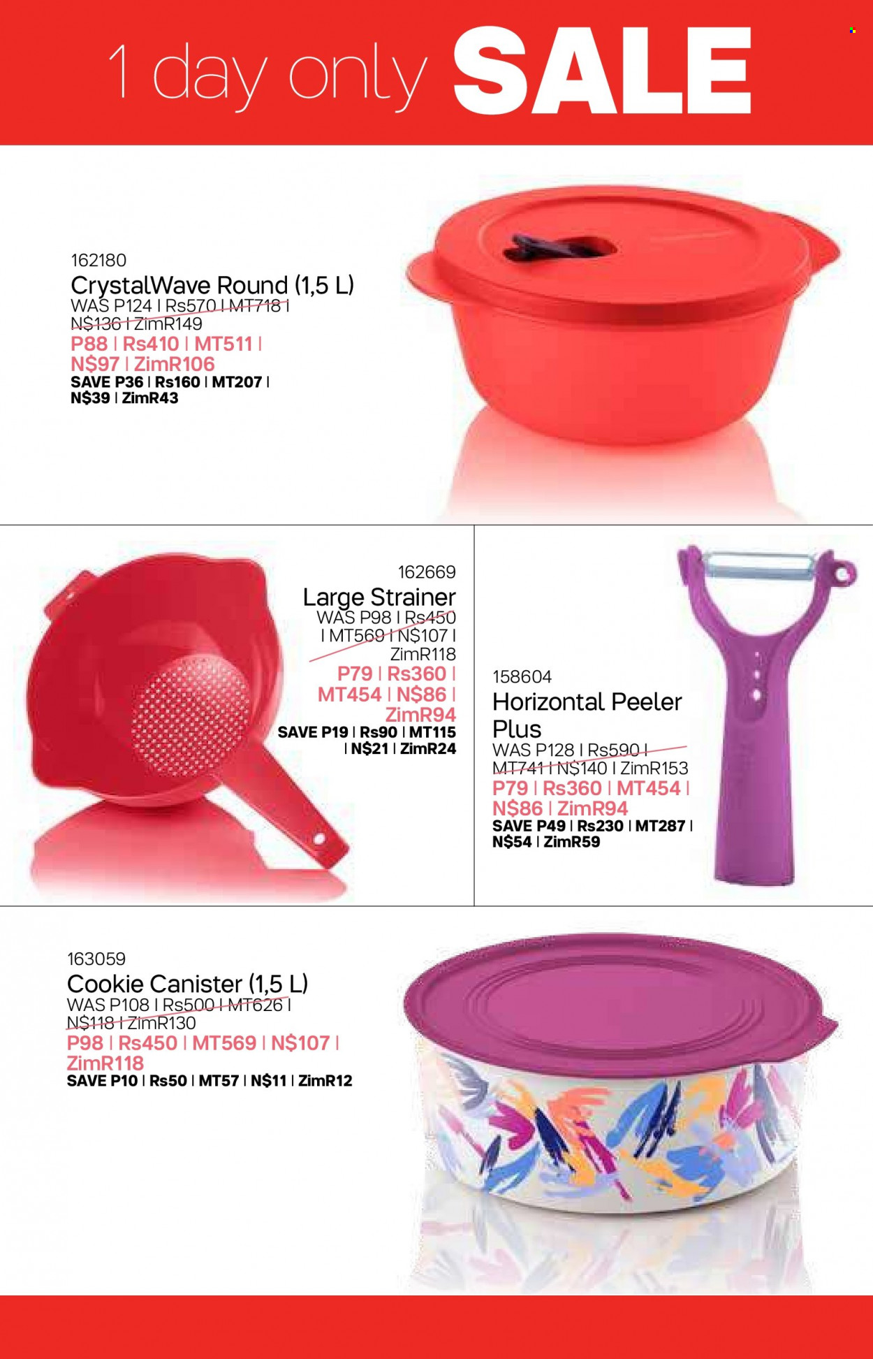 thumbnail - Tupperware Catalogue - 10.08.2022 - 6.09.2022 - Sales products - canister, peeler, cookie canister. Page 22.