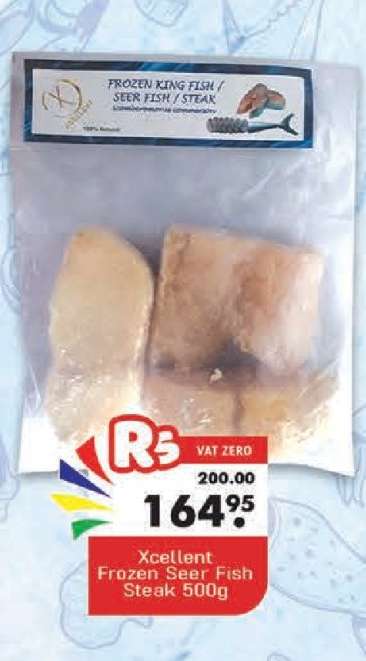 Xcellent Frozen Seer Fish Steak 500g