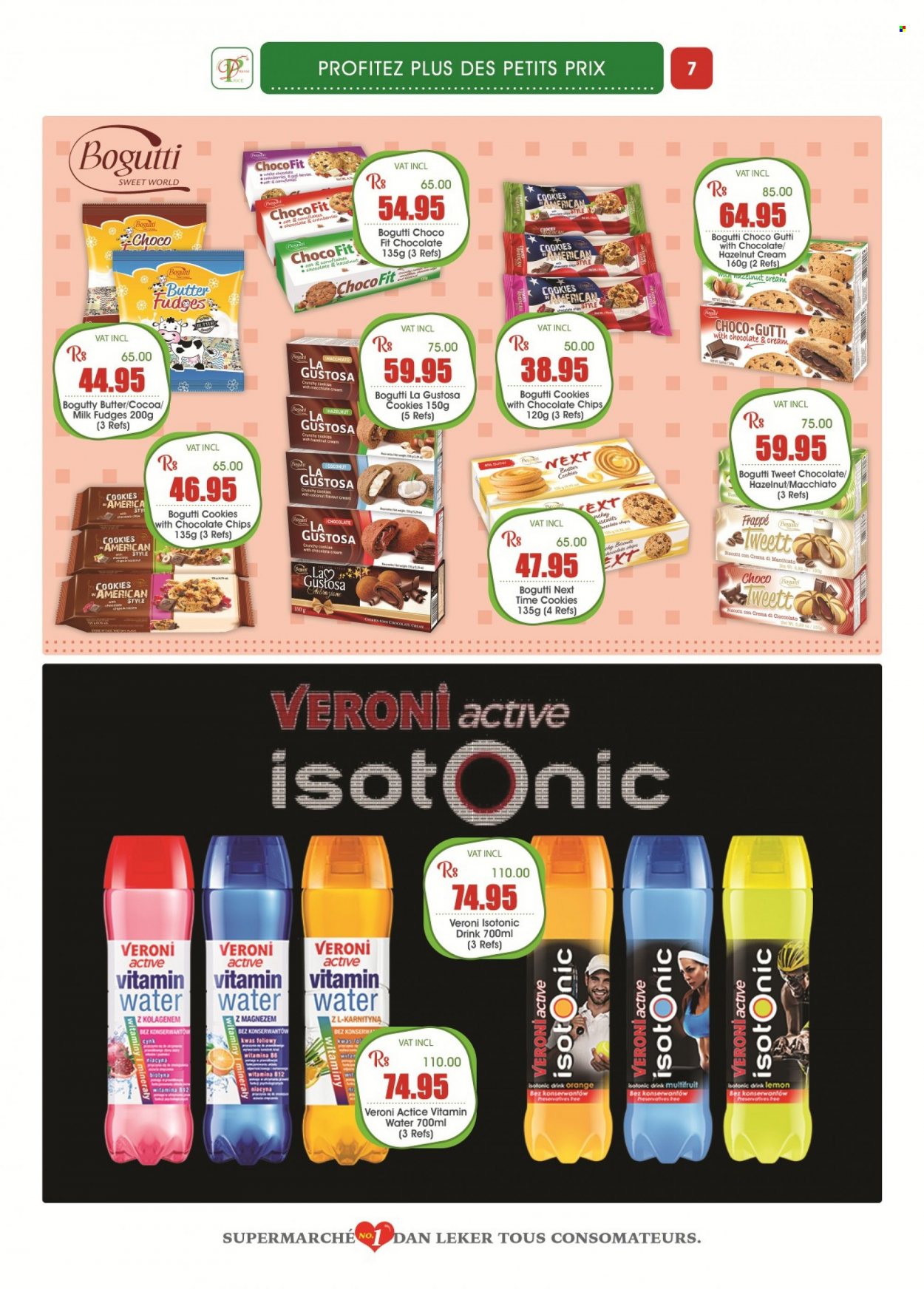 thumbnail - Dreamprice Catalogue - 19.08.2022 - 12.09.2022 - Sales products - oranges, milk, biscotti, cookies, white chocolate, butter cookies, cocoa, cranberries, goji, vitamin water. Page 7.