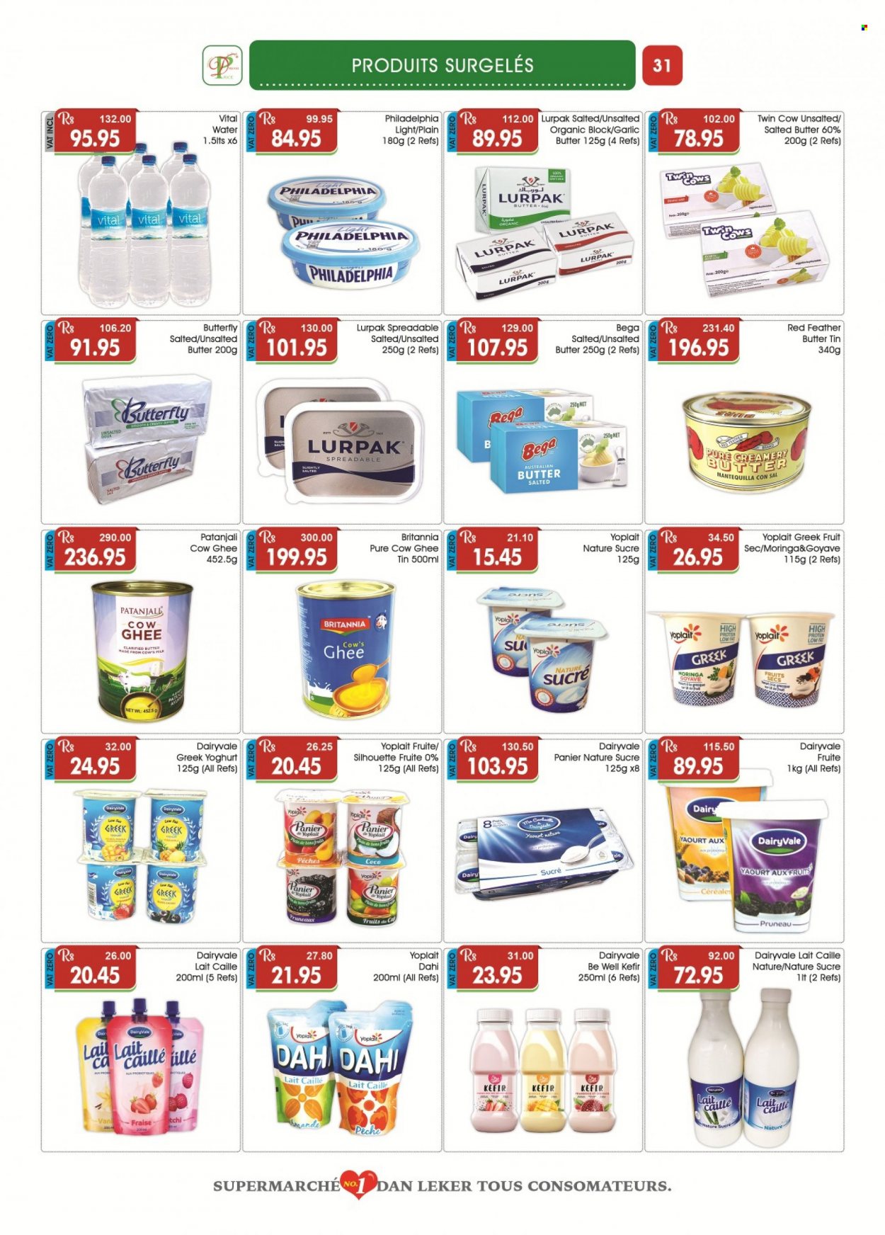 thumbnail - Dreamprice Catalogue - 19.08.2022 - 12.09.2022 - Sales products - greek yoghurt, yoghurt, Yoplait, milk, kefir, ghee, salted butter, Moringa, Philadelphia. Page 31.