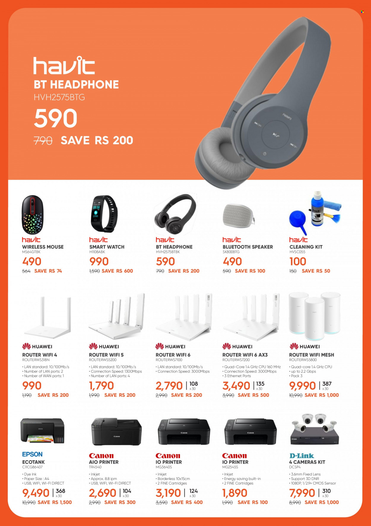361 Catalogue - 26.08.2022 - 12.09.2022 - Sales products - router, smart watch, mouse, lens, speaker, bluetooth speaker, headphones, printer, camera. Page 11.