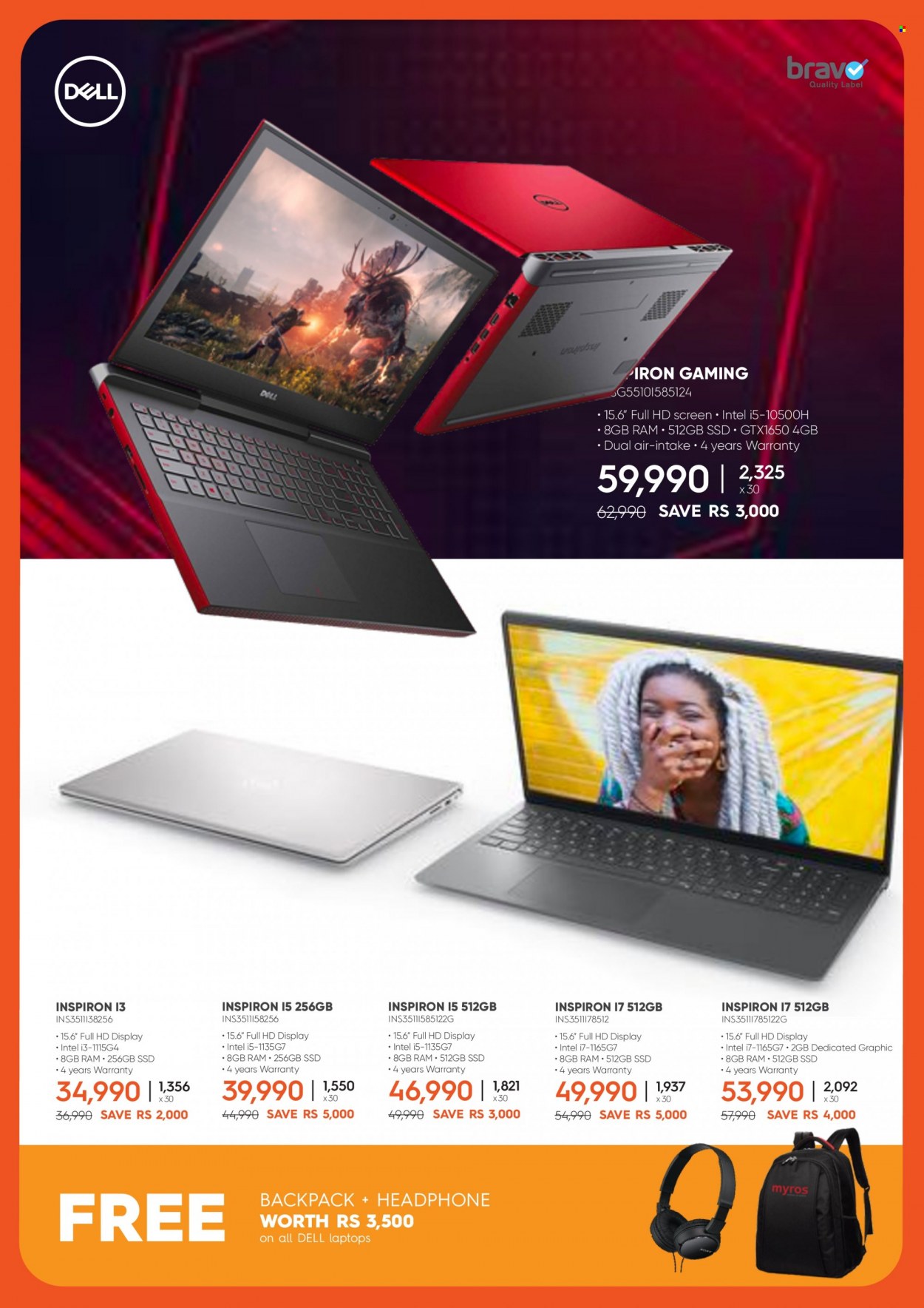 thumbnail - 361 Catalogue - 26.08.2022 - 12.09.2022 - Sales products - Intel, laptop, Inspiron, headphones, iron, Dell. Page 13.