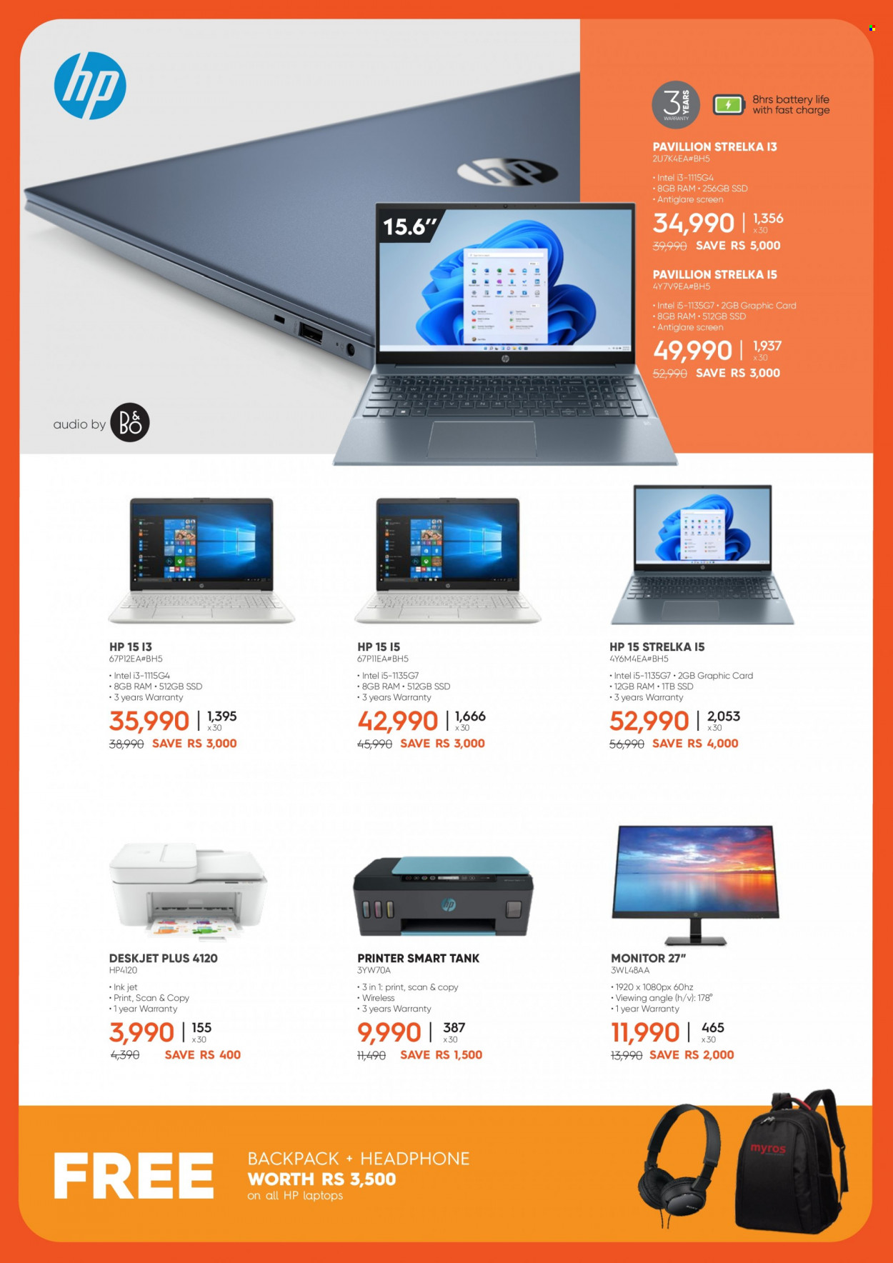thumbnail - 361 Catalogue - 26.08.2022 - 12.09.2022 - Sales products - Intel, Hewlett Packard, laptop, headphones, printer, monitor. Page 14.