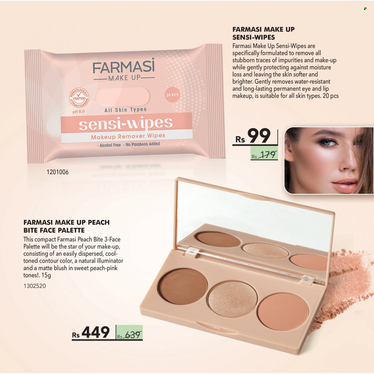 thumbnail - Farmasi Catalogue - 1.09.2022 - 30.09.2022 - Sales products - wipes, Palette, makeup remover, contour. Page 20.