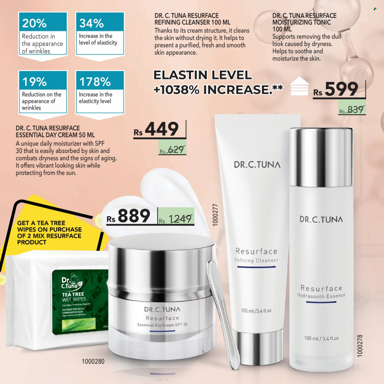 thumbnail - Farmasi Catalogue - 1.09.2022 - 30.09.2022 - Sales products - wipes, cleanser, day cream, moisturizer. Page 32.
