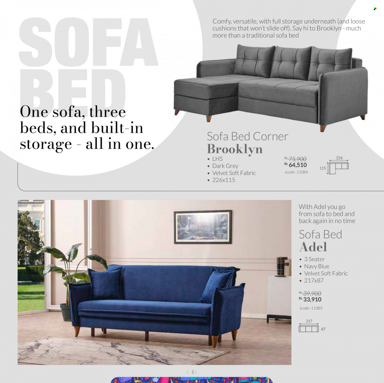 thumbnail - Teak World Catalogue - 1.09.2022 - 31.10.2022 - Sales products - sofa, sofa bed, bed, cushion. Page 4.