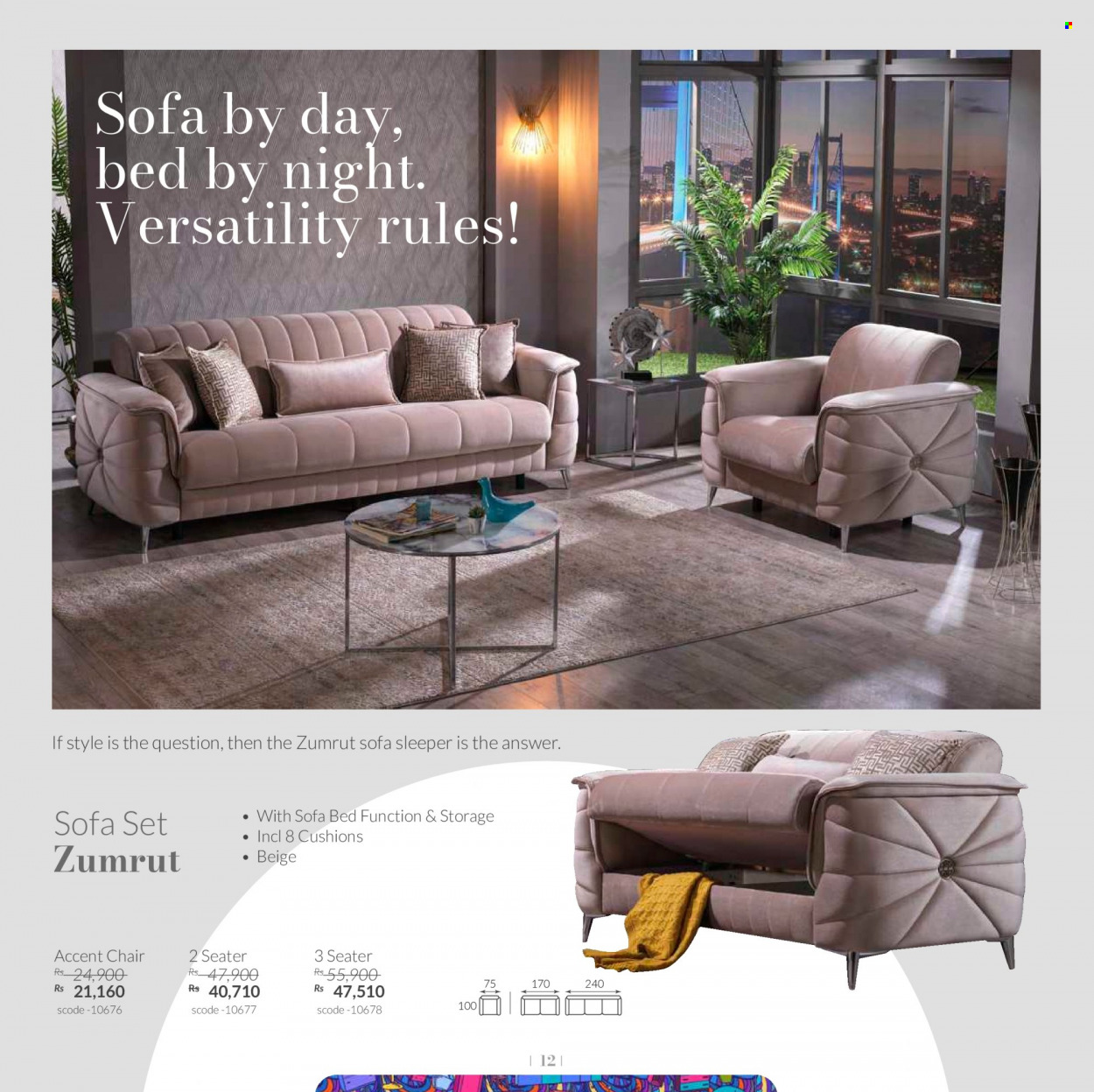 thumbnail - Teak World Catalogue - 1.09.2022 - 31.10.2022 - Sales products - chair, accent chair, sofa, sofa bed, bed, cushion. Page 12.