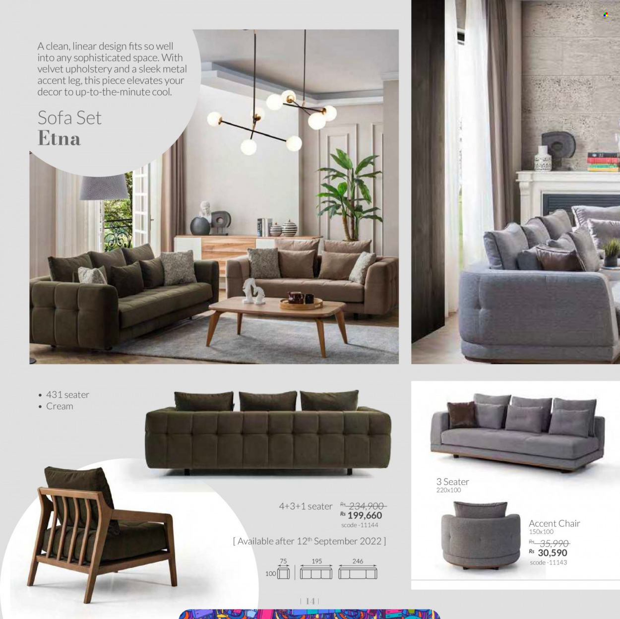 thumbnail - Teak World Catalogue - 1.09.2022 - 31.10.2022 - Sales products - chair, accent chair, sofa. Page 14.