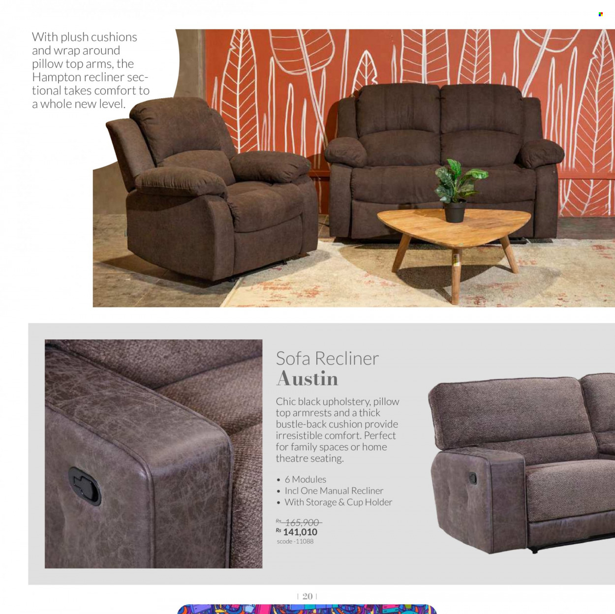 thumbnail - Teak World Catalogue - 1.09.2022 - 31.10.2022 - Sales products - sofa, recliner chair, cushion. Page 20.
