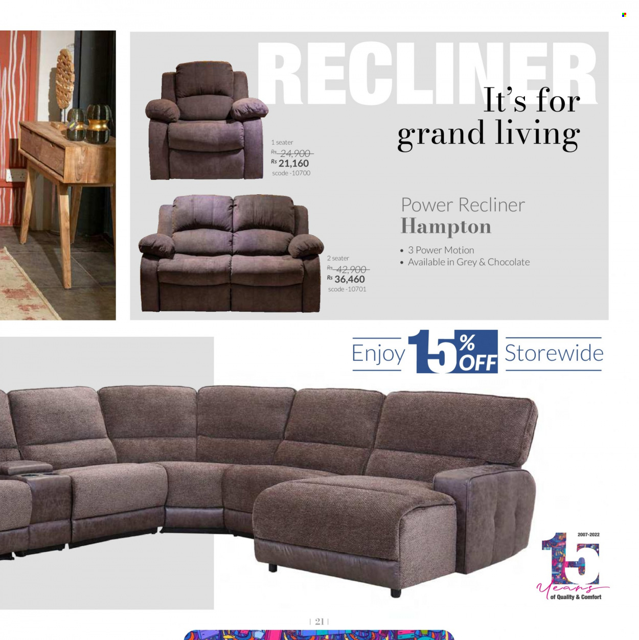 thumbnail - Teak World Catalogue - 1.09.2022 - 31.10.2022 - Sales products - recliner chair. Page 21.