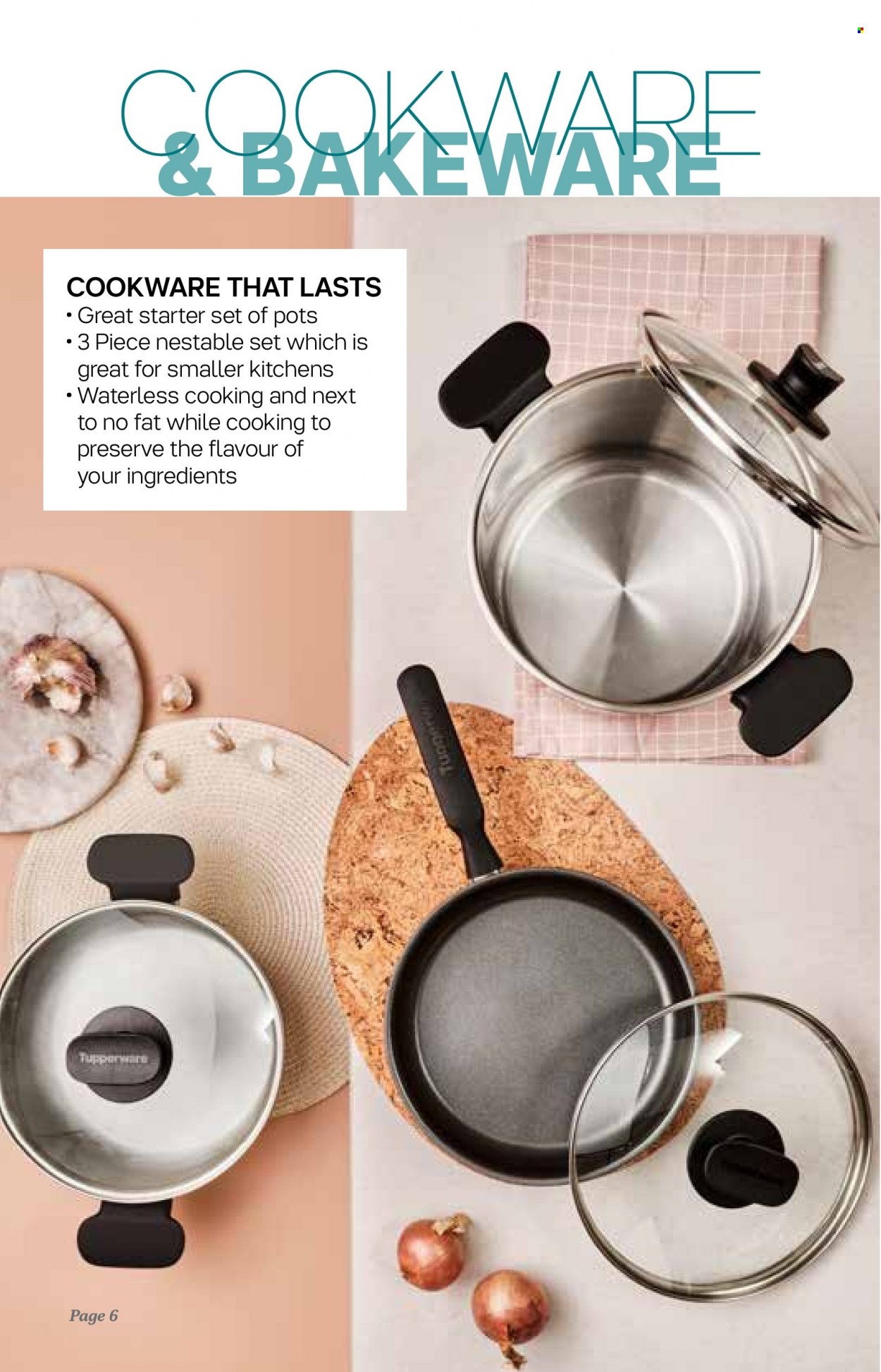 thumbnail - Tupperware Catalogue - 6.04.2022 - 6.09.2022 - Sales products - cookware set, pot, bakeware. Page 6.