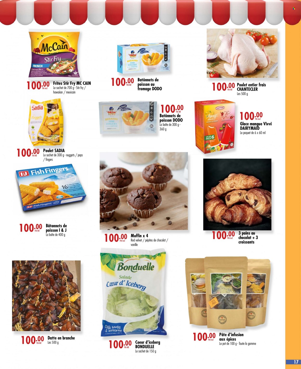 thumbnail - Jumbo Catalogue - 7.09.2022 - 20.09.2022 - Sales products - mushrooms, croissant, beans, green beans, onion, peppers, red peppers, fish, fish fingers, fish sticks, nuggets, breaded fish, cheese, McCain, pot. Page 17.