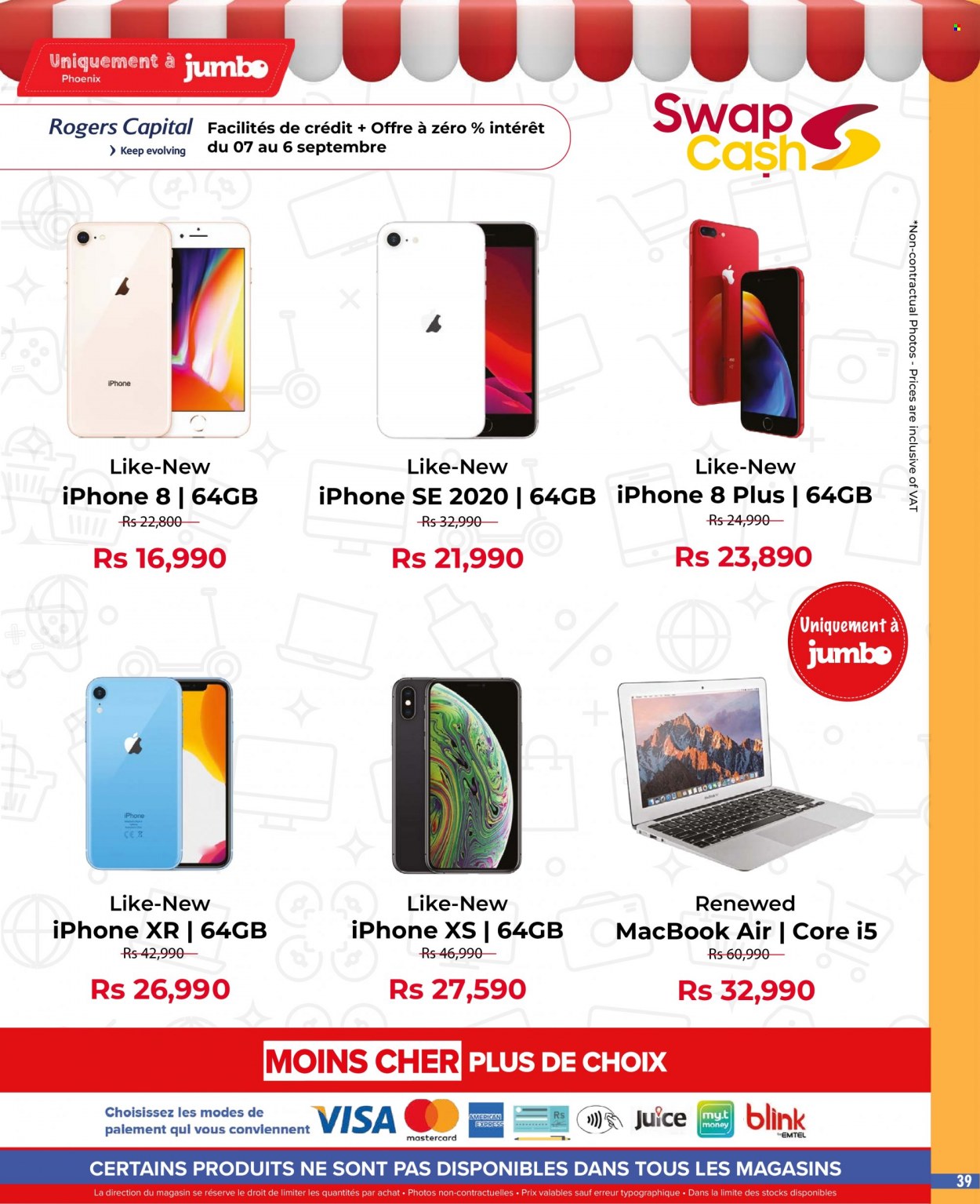 thumbnail - Jumbo Catalogue - 7.09.2022 - 20.09.2022 - Sales products - juice, iPhone XR, iPhone XS. Page 39.