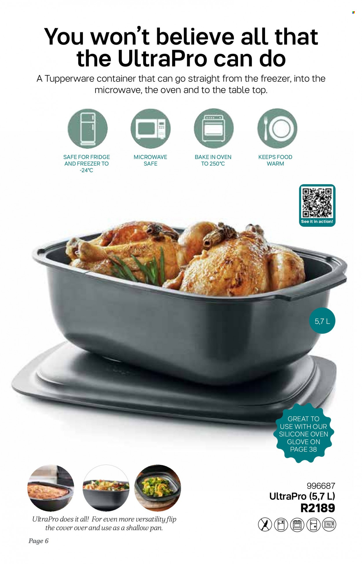 thumbnail - Tupperware Catalogue - 1.09.2022 - 31.03.2023 - Sales products - gloves, pan, container. Page 6.