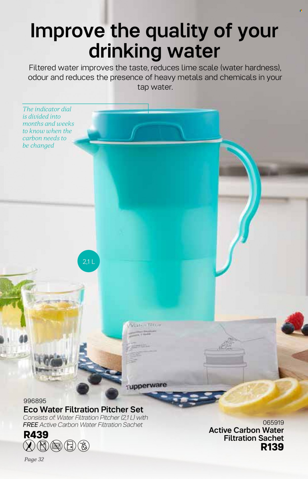 thumbnail - Tupperware Catalogue - 1.09.2022 - 31.03.2023 - Sales products - pitcher, scale, water filter. Page 32.