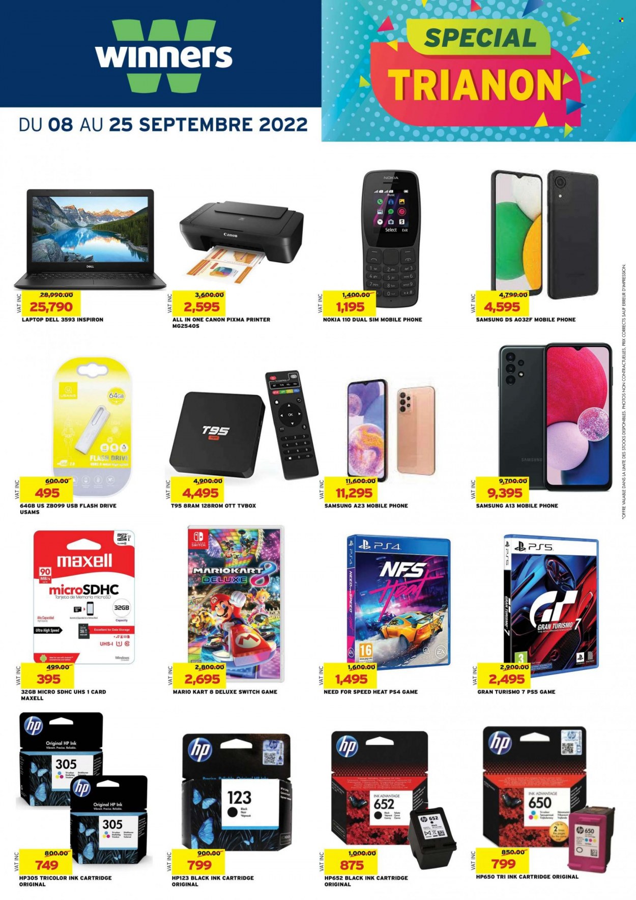 thumbnail - Winner's Catalogue - 8.09.2022 - 25.09.2022 - Sales products - switch, Canon, Dell, Nokia. Page 34.