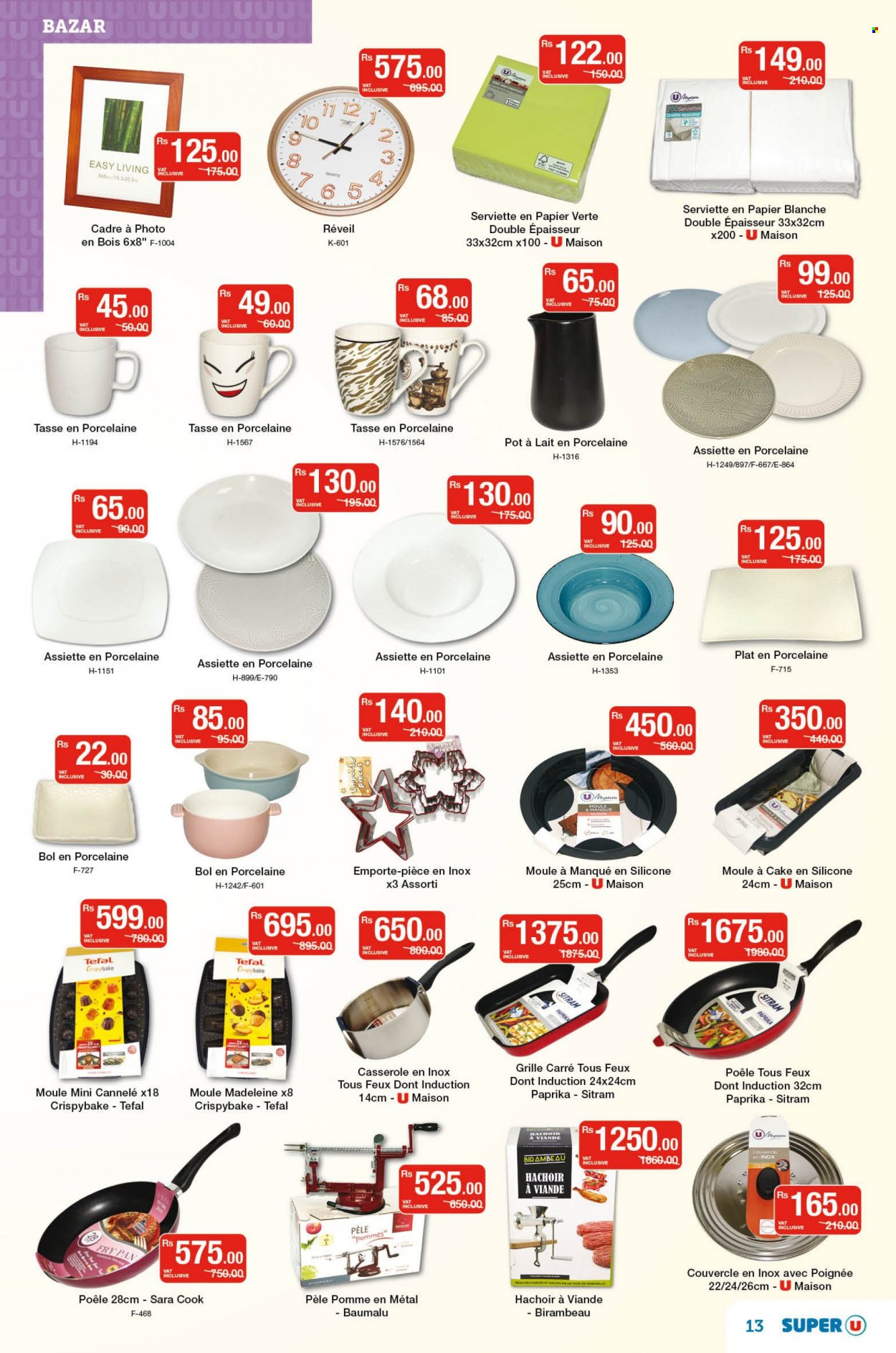 thumbnail - Super U Catalogue - 9.09.2022 - 21.09.2022 - Sales products - cake, Tefal, pot, pan, casserole. Page 13.