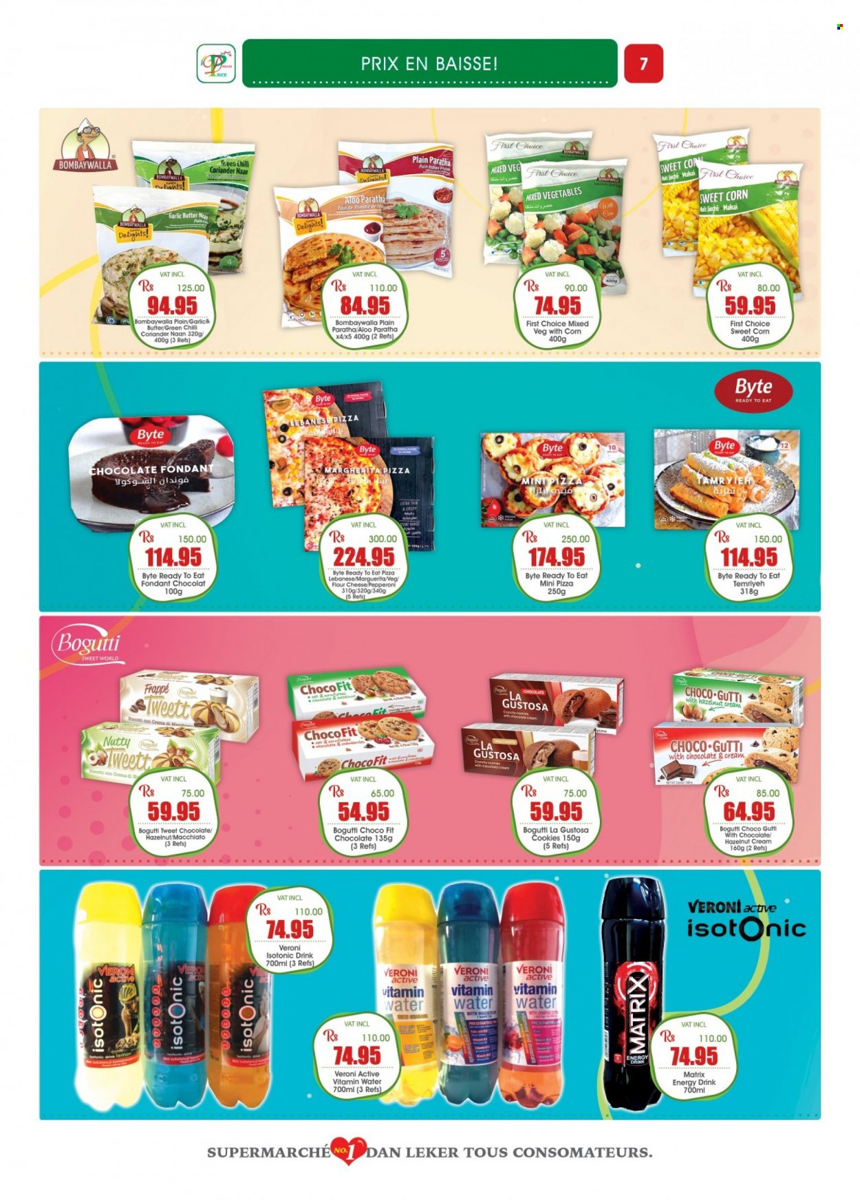 thumbnail - Dreamprice Catalogue - 17.09.2022 - 11.10.2022 - Sales products - corn, sweet corn, pizza, pepperoni, butter, mixed vegetables, biscotti, cookies, flour, oats, cranberries, corn flakes, coriander, energy drink, vitamin water, ginseng. Page 7.