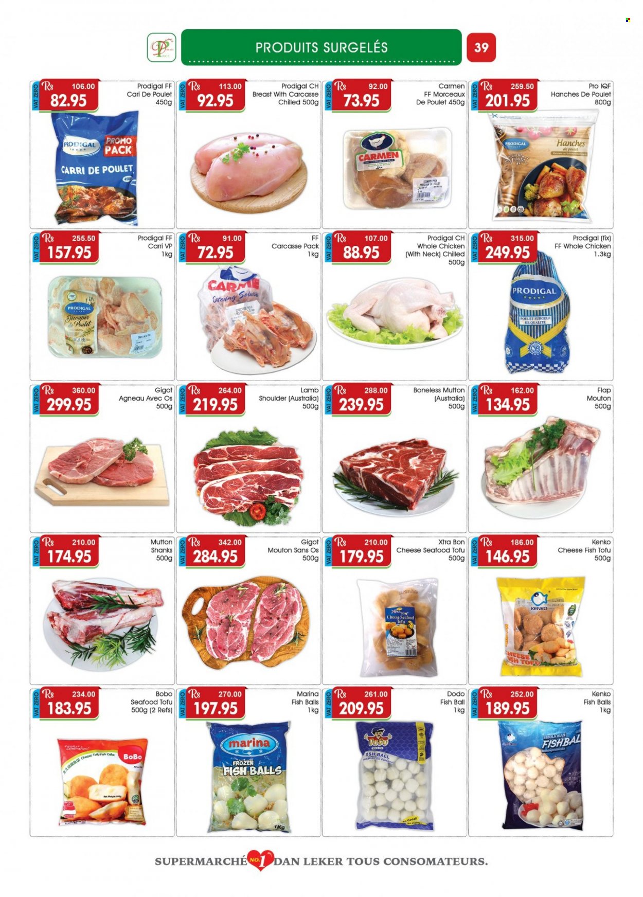 thumbnail - Dreamprice Catalogue - 17.09.2022 - 11.10.2022 - Sales products - cake, seafood, cheese, Celebration, whole chicken, chicken, lamb meat, lamb shoulder, mutton meat, XTRA. Page 39.
