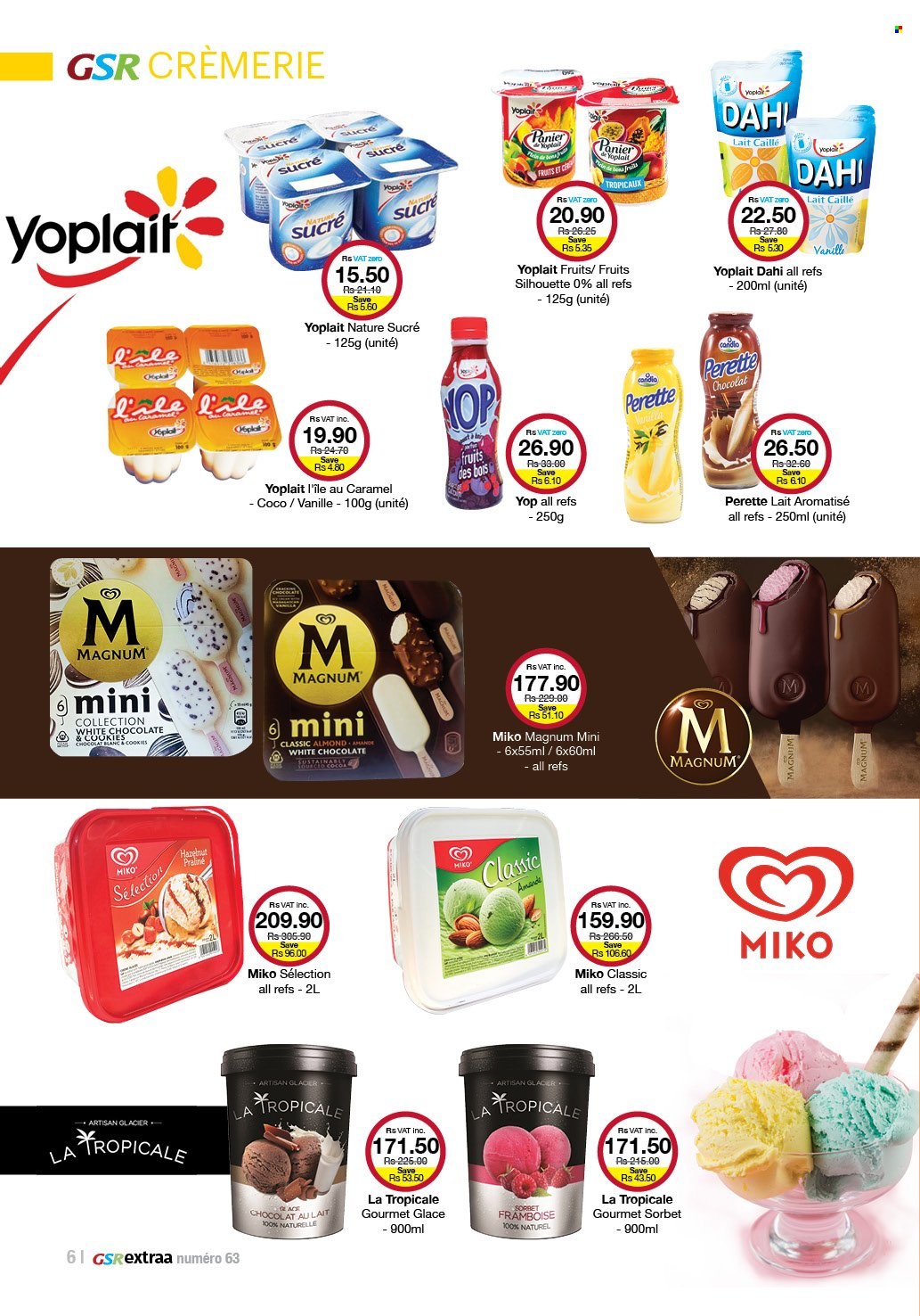 thumbnail - GSR Catalogue - 22.09.2022 - 16.10.2022 - Sales products - Yoplait, Magnum, cookies, white chocolate, chocolate. Page 6.