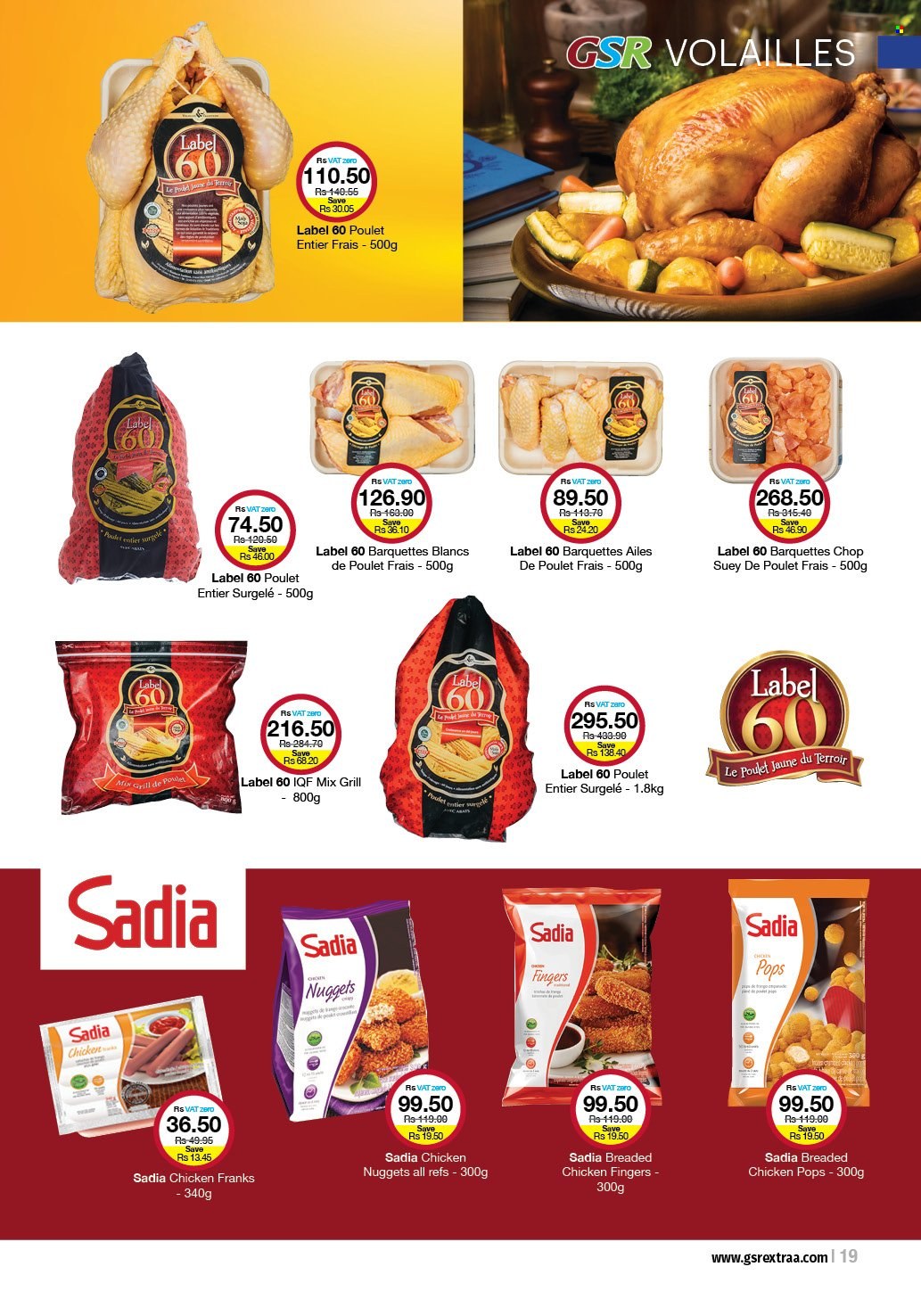thumbnail - GSR Catalogue - 22.09.2022 - 16.10.2022 - Sales products - nuggets, fried chicken, chicken nuggets, chicken frankfurters. Page 19.