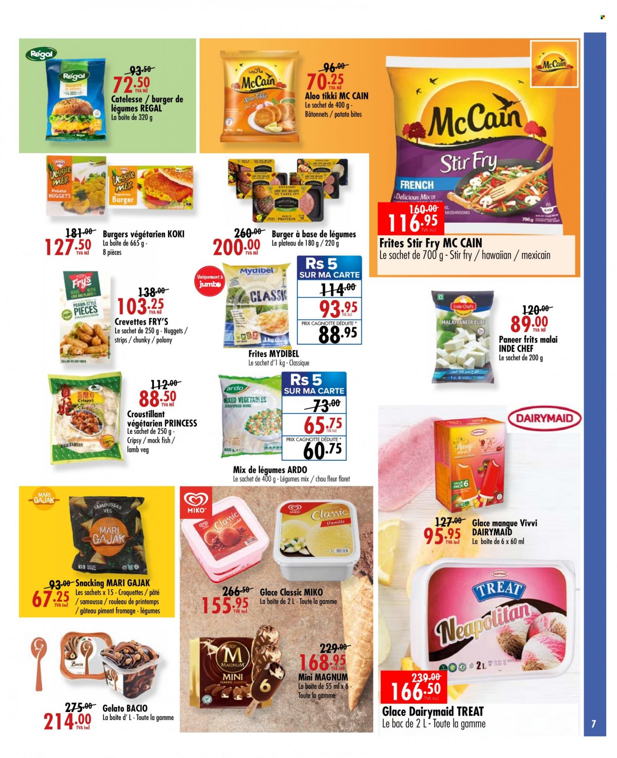 Jumbo Catalogue - 28.09.2022 - 16.10.2022 - Sales products - fish, nuggets, hamburger, polony, paneer, Magnum, gelato, strips, potato croquettes, princess. Page 7.