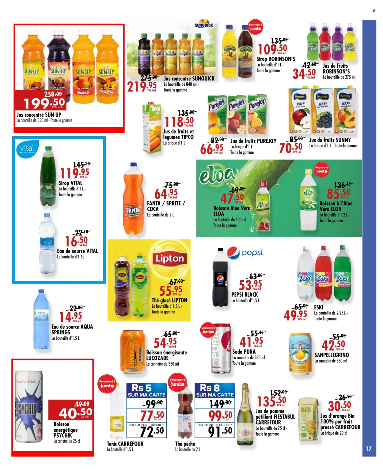 thumbnail - Jumbo Catalogue - 28.09.2022 - 16.10.2022 - Sales products - oranges, Sprite, Pepsi, Fanta, tonic, Lucozade, soda, Lipton. Page 17.