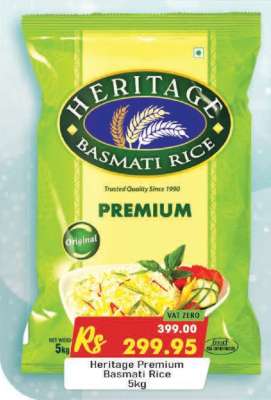 HERITAGE PREMIUM BASMATI RICE 5KG