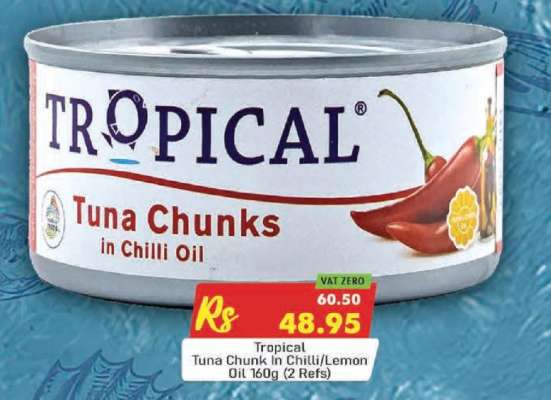 Tropical Tuna Chunks in Chilli/Lemon Oil