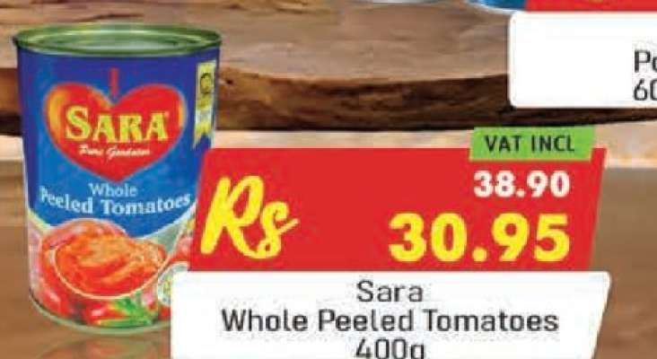 Sara Whole Peeled Tomatoes 400g