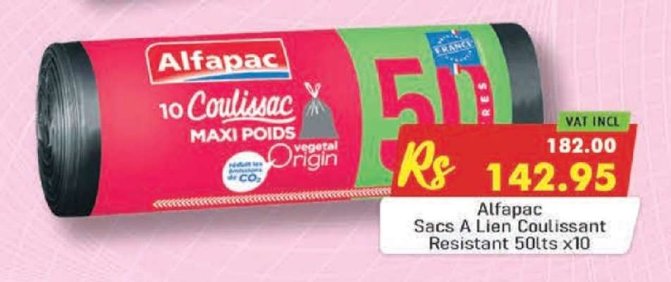 Alfapac Sacs A Lien Coulissant Resistant 50lts x10