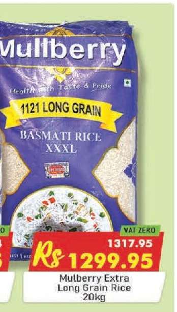 Mulberry Extra Long Grain Rice 20kg