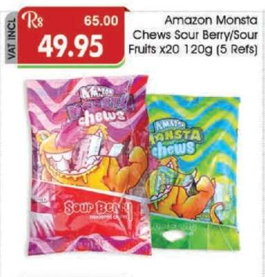 Amazon Monsta Chews Sour Berry/Sour Fruits