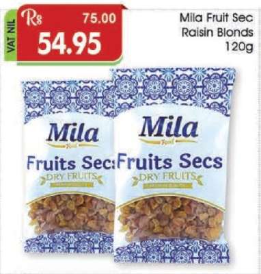Mila Fruit Sec Raisin Blonds 120g