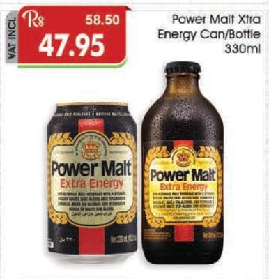 Power Malt Xtra Energy Can/Bottle 330ml