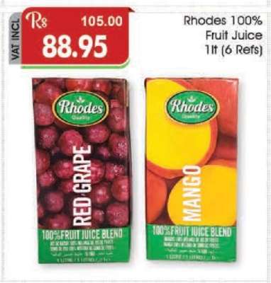 Rhodes 100% Fruit Juice