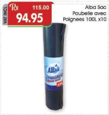 Alba Sac Poubelle avec Poignees 100L x10