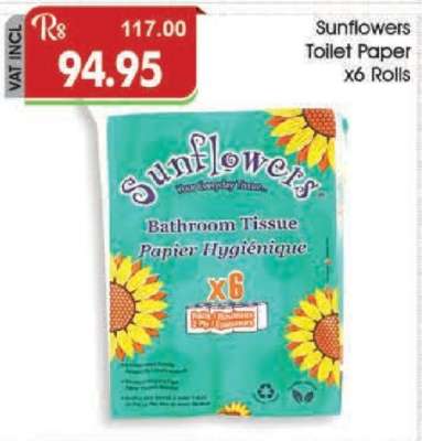 Sunflowers Toilet Paper x6 Rolls
