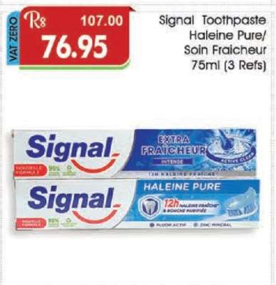 Signal Toothpaste Haleine Pure/Soin Fraicheur 75ml (3 Refs)