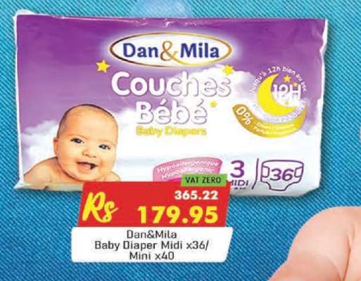 Dan&Mila Baby Diaper Midi x36/ Mini x40