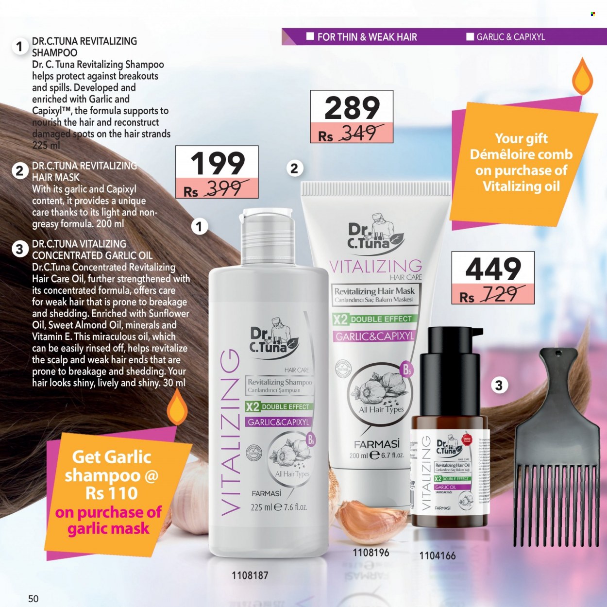 thumbnail - Farmasi Catalogue - 1.10.2022 - 31.10.2022 - Sales products - hair mask, comb, shampoo. Page 50.